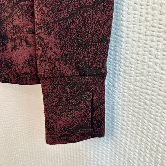 Athleta Shanti Jacquard Antique Burgundy Red Zip-Up Athletic Jacket Size: S NWOT - Picture 3 of 15